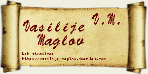 Vasilije Maglov vizit kartica